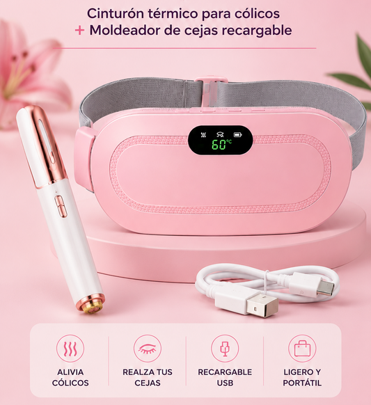 Cinturon para cólicos+moldeador de cejas